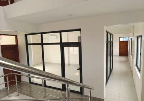 Office glazing and corridor