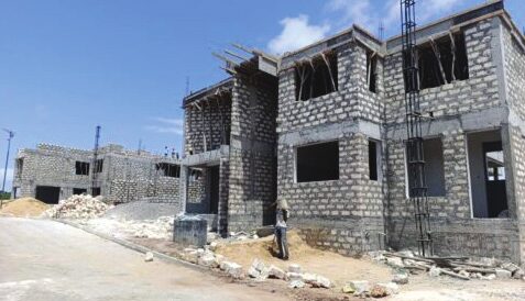 Villas at blockwork stage